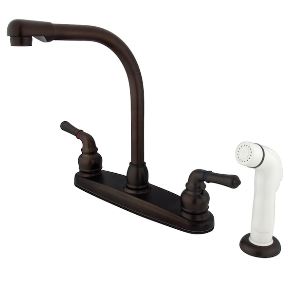 Kingston Brass Magellan 8" Centerset Kitchen Faucet, Oil Rubbed Bronze KB755 - main